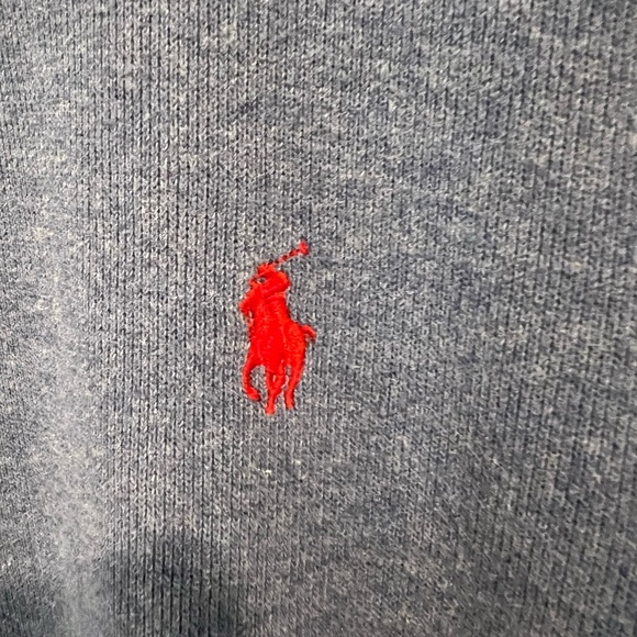 Polo Ralph Lauren Blue Quarter Zip Sweater Med M - Picture 2 of 7